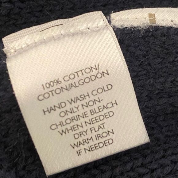 Lou & Grey XS Extra Small Navy Blue Fringe Sweater Vest Knit Open Front - Picture 8 of 8